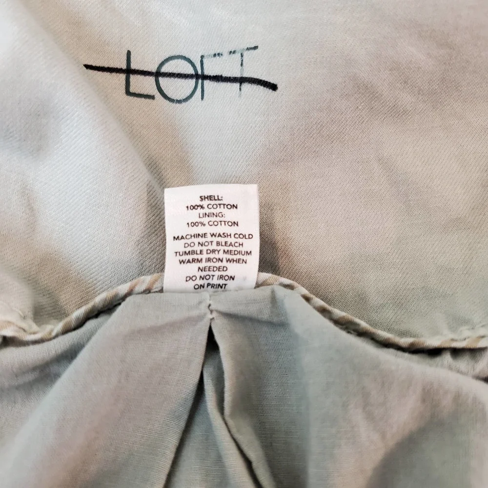LOFT | CROCHET TRIM ONE BUTTON GRAY CASUAL VEST WOMEN'S SIZE MEDIUM
